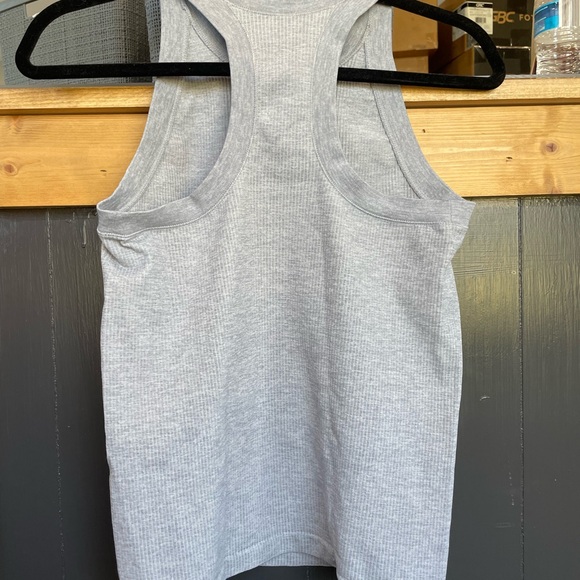 Gray Ribbed Tank Top - Picture 3 of 3